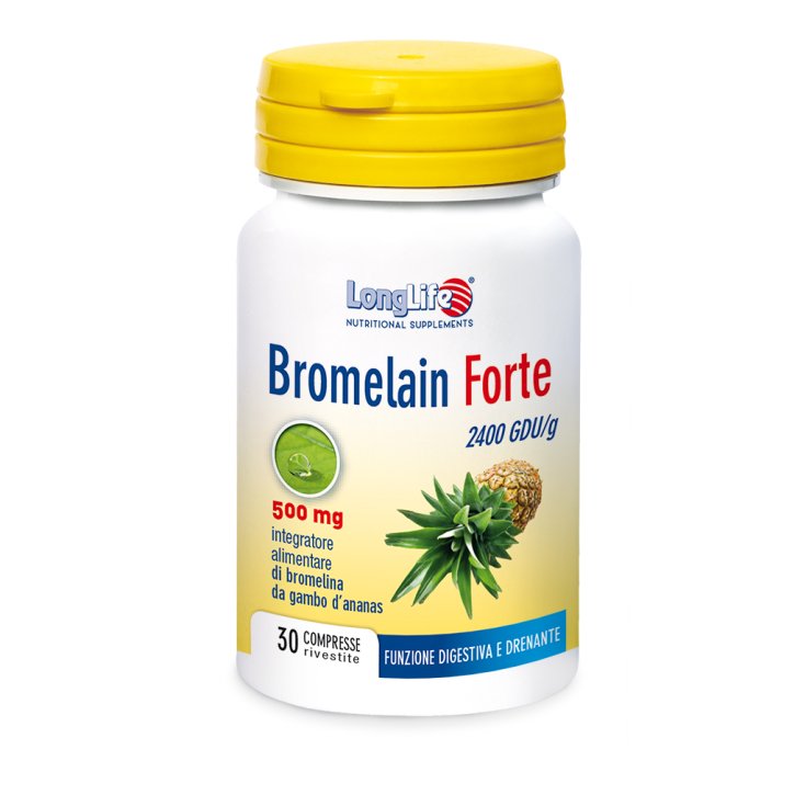 Bromelain Forte 500mg LongLife 30 überzogene Tabletten