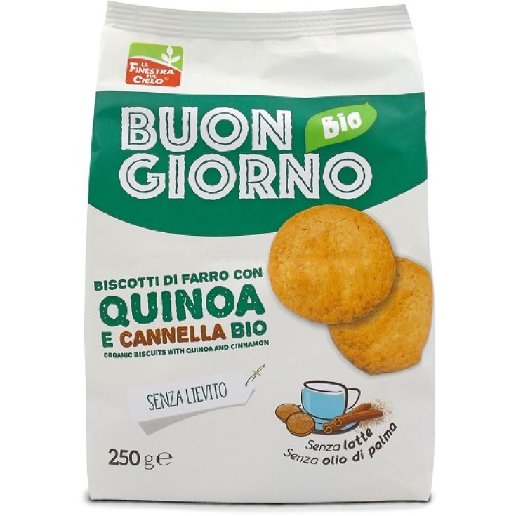 Buongiorno Bio Dinkelkekse mit Quinoa und Zimt Bio La Finestra Sul Cielo 250g