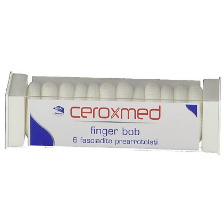 Ceroxmed Finger Bob IBSA 6 Weiß gerolltes Stirnband