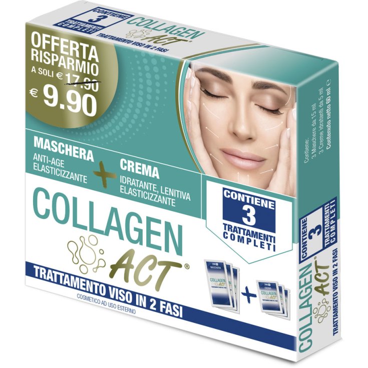 CollagenACT 2-Phasen Gesichtsbehandlung F&F Maske + Creme