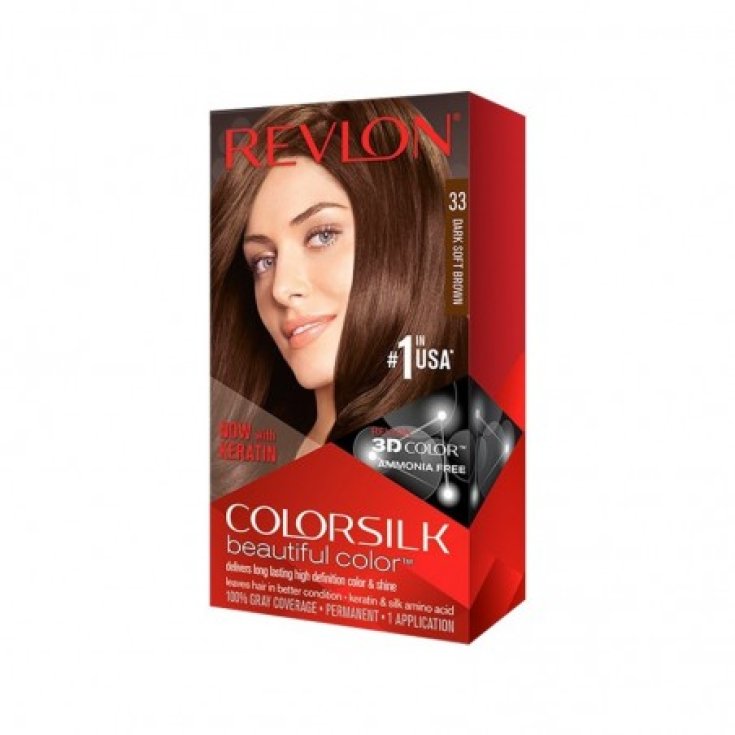 COLORSILK® Beautiful Color ™ 3D N.33 Dark Sift Brown REVLON 1 Permanente Tönung