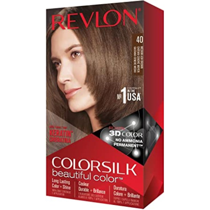COLORSILK® Beautiful Color ™ 3D N.40 Mittleres Aschbraun REVLON 1 Tönung