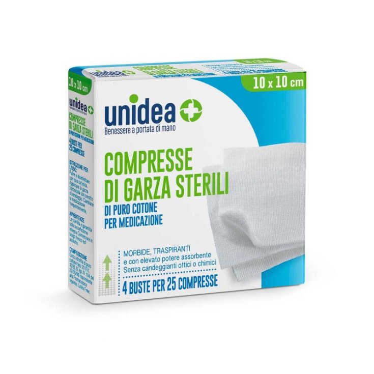 STERILE GAUZETABLETTEN unidea 10x10cm 4x25 Tabletten