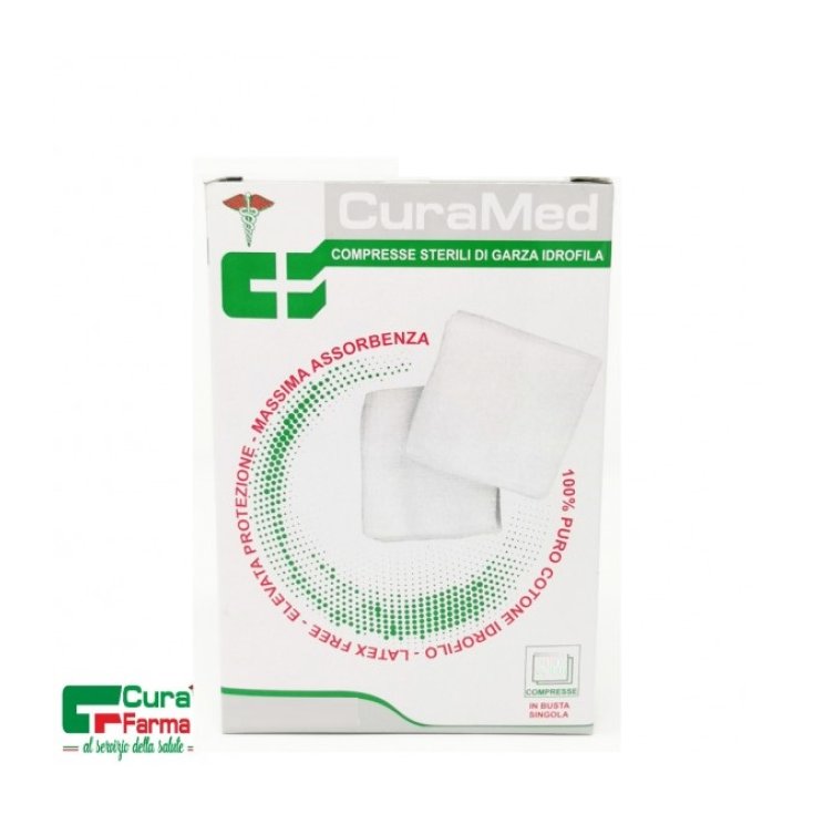 CuraMed Sterile hydrophile Mullkompressen 12 Tabletten 18x40cm