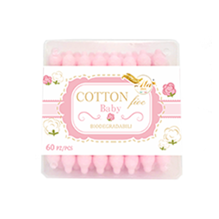 Cotton Fioc Baby Rosa Ala 60 Wattestäbchen