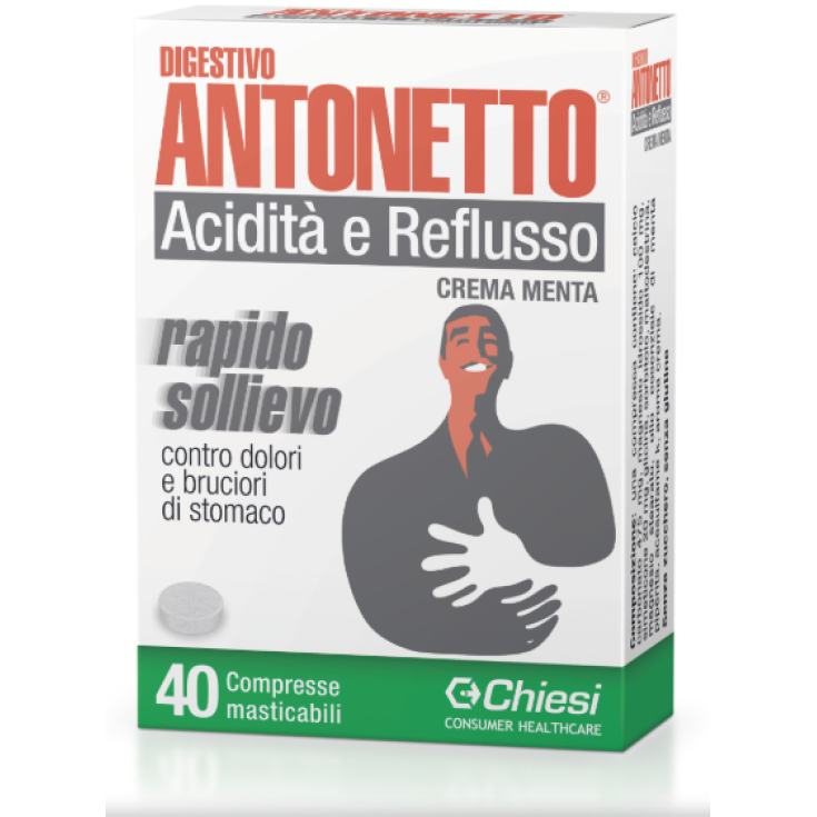Digestivo® Antonetto Säure- und Reflux-Minzcreme Chiesi 40 Kautabletten