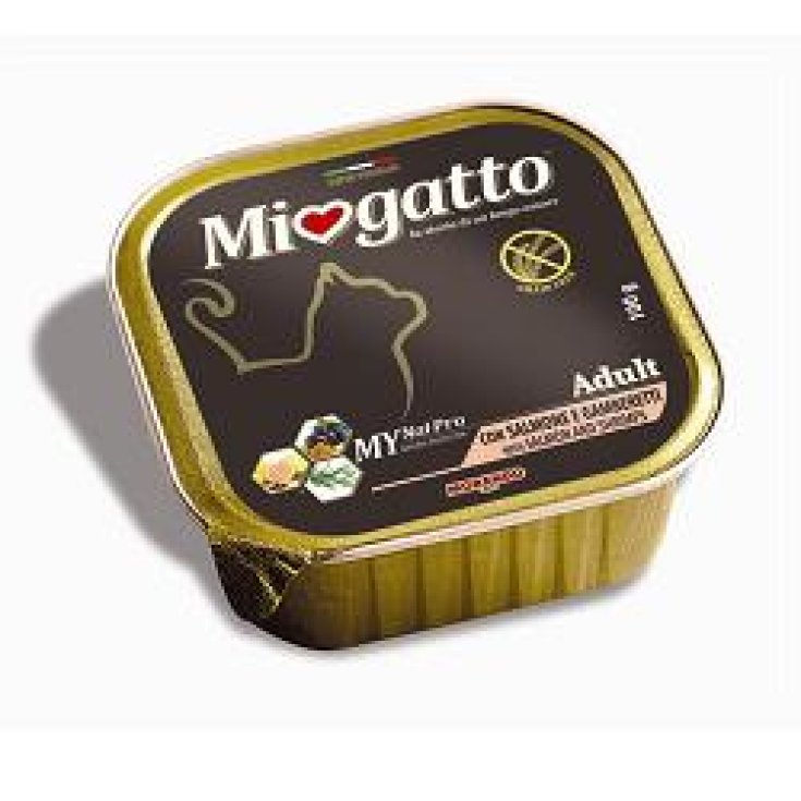 Morando Miogatto Adult Nasspastete mit Lachs und Garnelen Einzelportion 100g