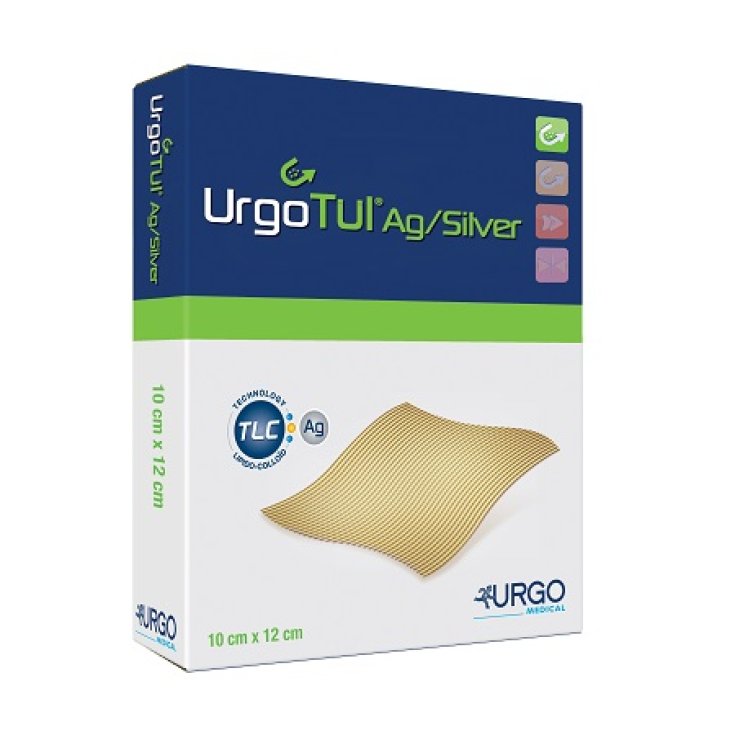 Urgo Medical Urgotul Ag / Silber Nichthaftender Verband 15x15cm 5 Stück