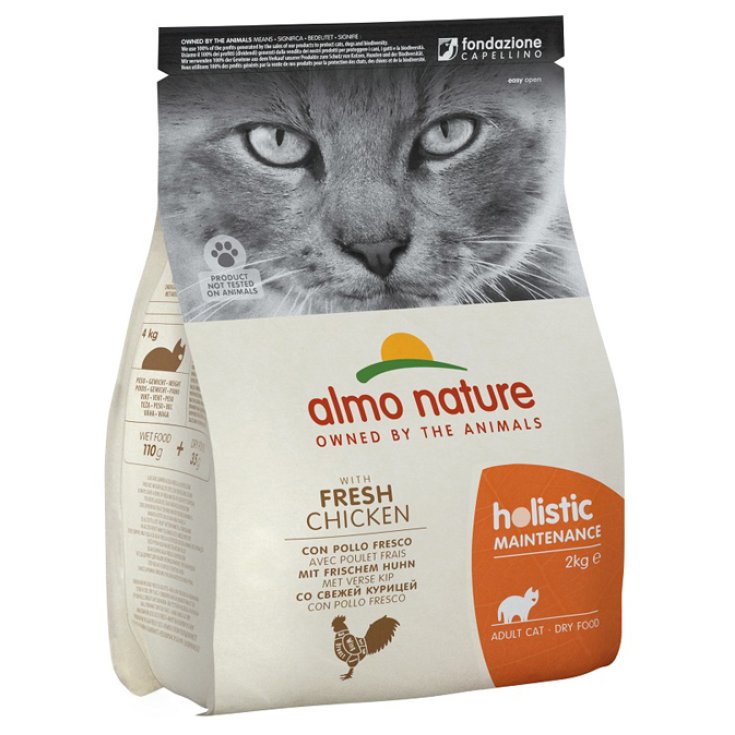 Almo Nature Ganzheitliches Trockenfutter für Katzen Huhn und Reis 2kg
