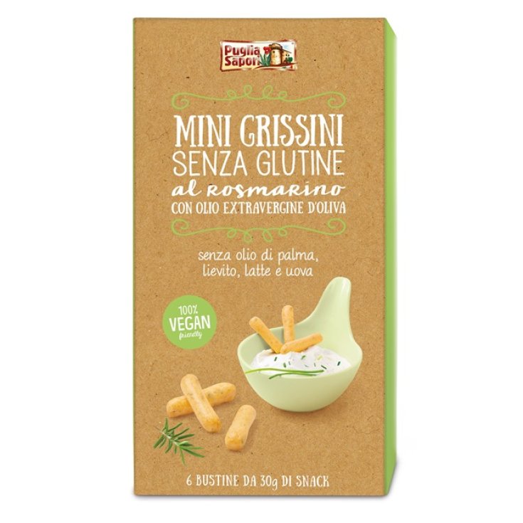 Puglia Sapori Mini-Brotstangen mit Rosmarin Glutenfrei 6x30g
