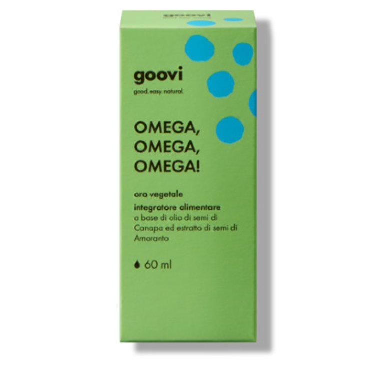 Goovi Omega, Omega, Omega! Pflanzliches Gold Nahrungsergänzungsmittel 60ml