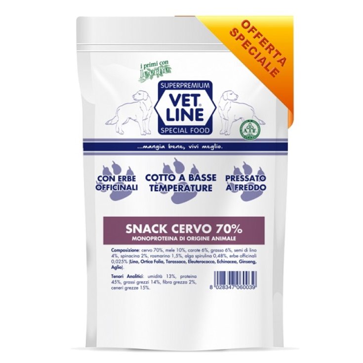 VET LINE HIRSCH-SNACK 80G