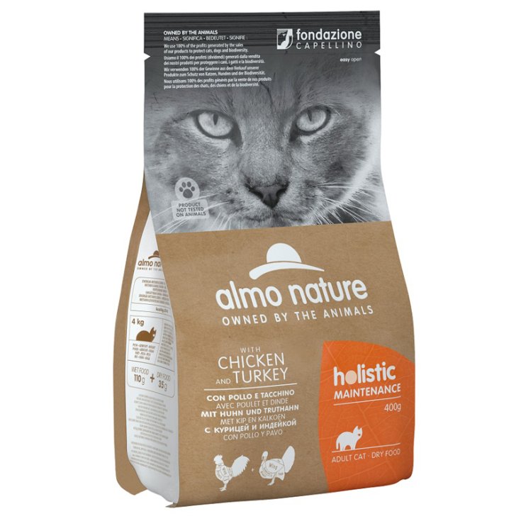 HOLISTIC CAT DRY M POL/TAC400G