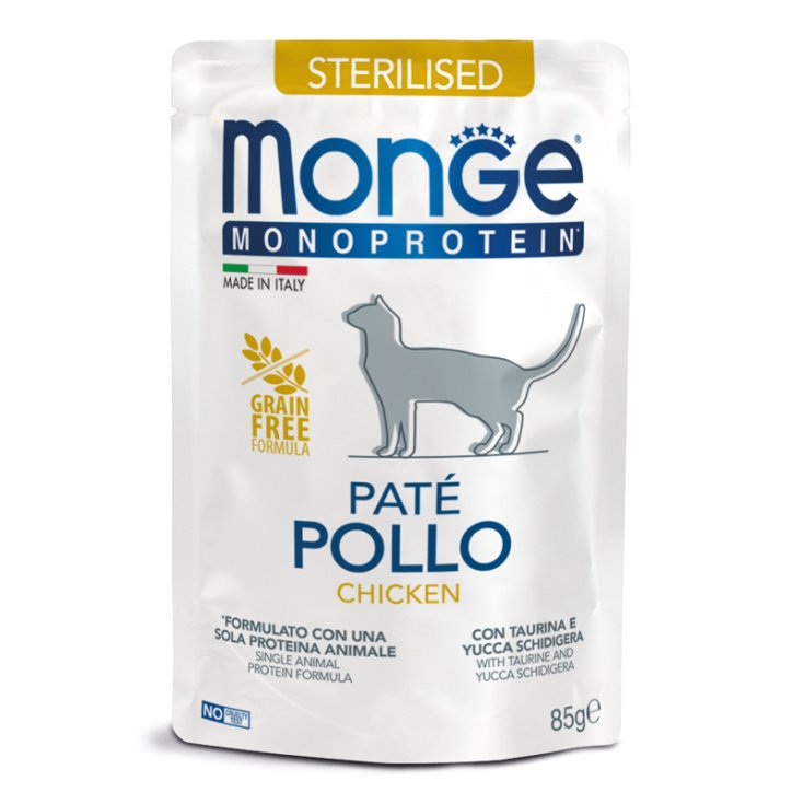 MONGE CAT STERIL PATE HUHN 85G