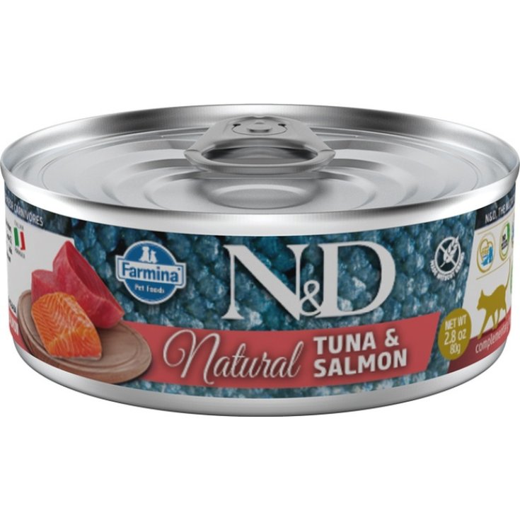 N&D CAT NATURAL TUNA&SALMON80G