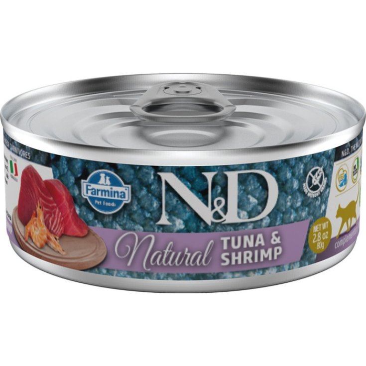 N&D CAT NATÜRLICHER THUNFISCH&GARNELEN80G