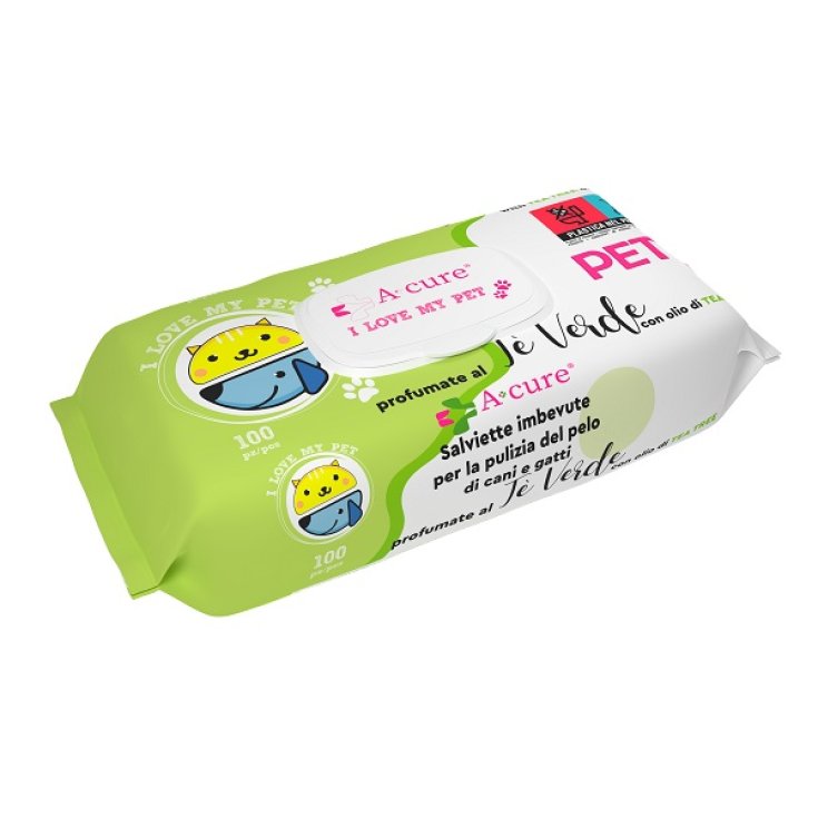 A+CURE PET SALV TE VERDE 100PZ