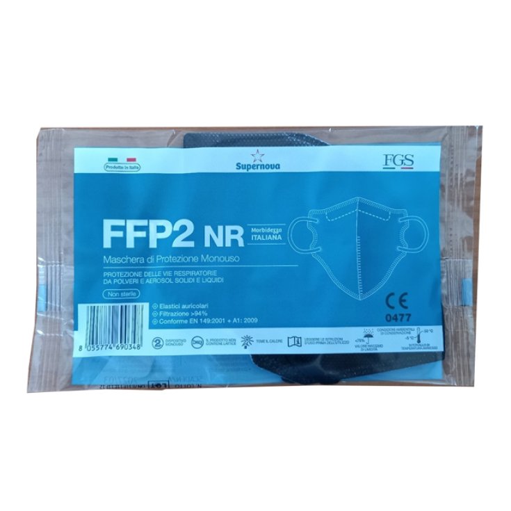 Maschera di Protezione Monouso FFP2 Nero Supernova