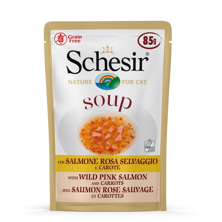 SCHESIR KATZENSUPPE ROSA SALM 85G