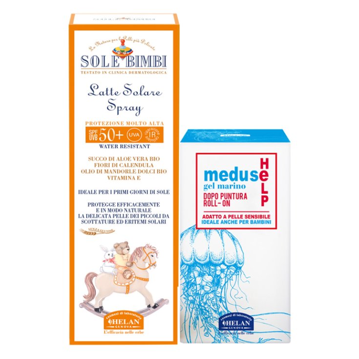 Latte Solare Spray SPF50+ Sole Bimbi + HELP Meduse Helan