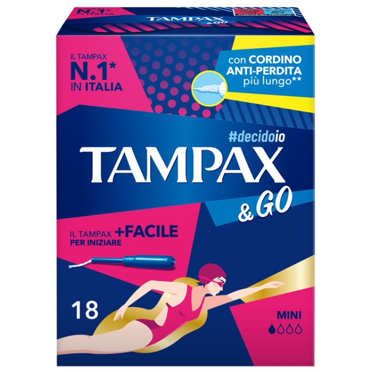 Tampax & Go Mini 18 Pezzi