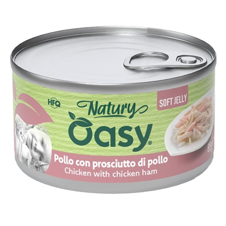 Oasy Natury Soft Jelly Gatti Adulti Pollo e Prosciutto 85g
