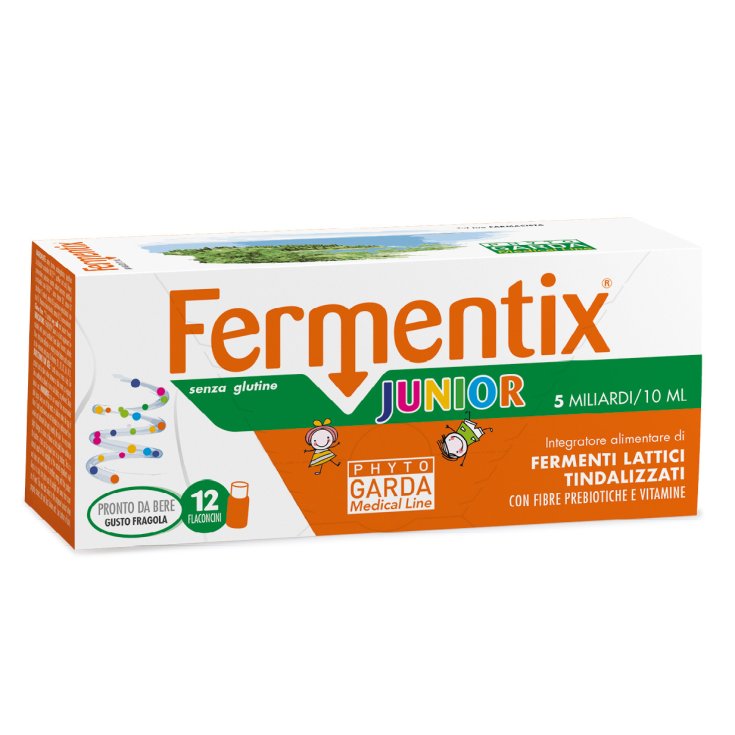 FERMENTIX JUNIOR 5 Milliarden Phyto Garda 12 Fläschchen Erdbeere