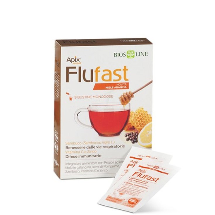 Flu Fast Apix Honey Orange Bios Line 9 Beutel