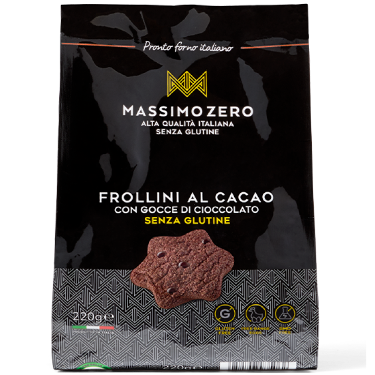 Kakao-Shortbread mit Schokoladentropfen MASSIMO ZERO 220g