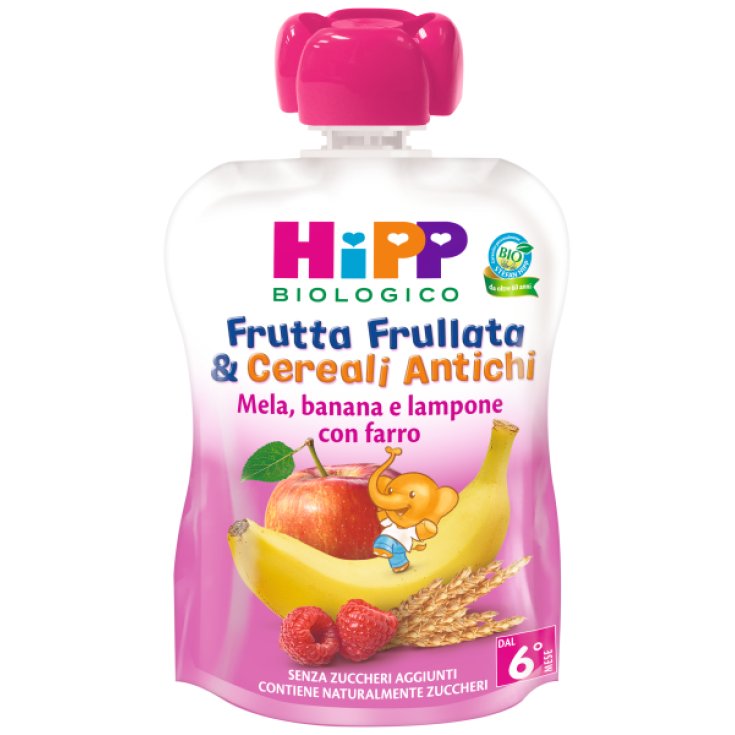 HiPP Frucht-Smoothie & Ancient Cereals Apfel Banane Himbeere 90g