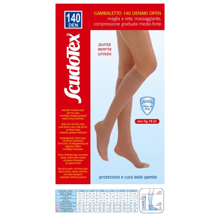 Kniestrümpfe 140 Open ScudoTex Skin Größe 5