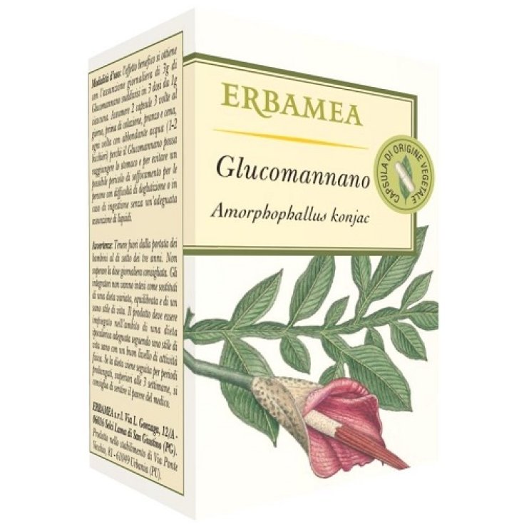 Glucomannan Erbamea 50 Vegetarische Kapseln