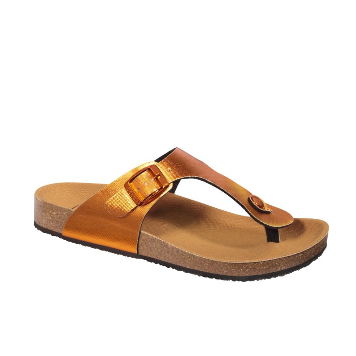 Greeny Flip Flop Scholl® Bioprint® Kupfer Damen Flip Flops Größe 38