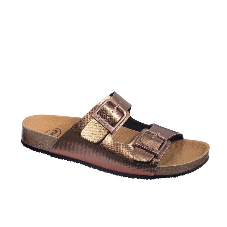Greeny Mule Scholl® Doppelbandhausschuh Frau Bioprint® Bronze Größe 41