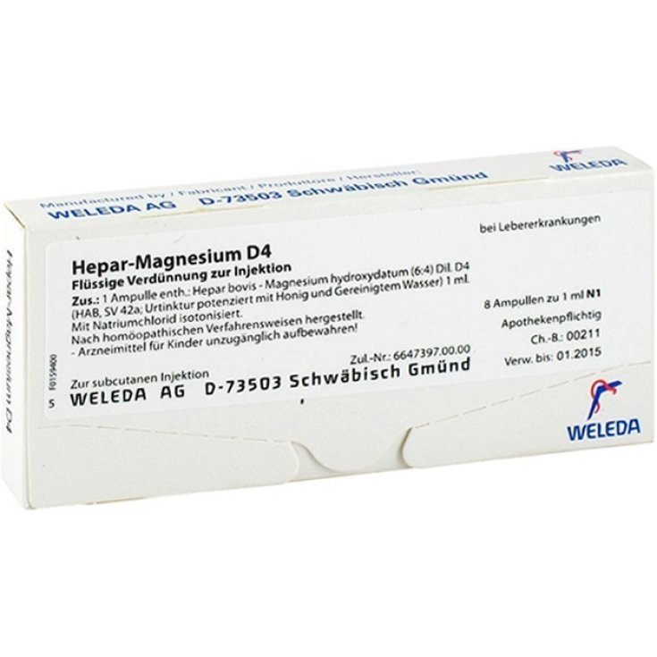 Hepar-Magnesium D4 Weleda 8 Fläschchen mit 1ml