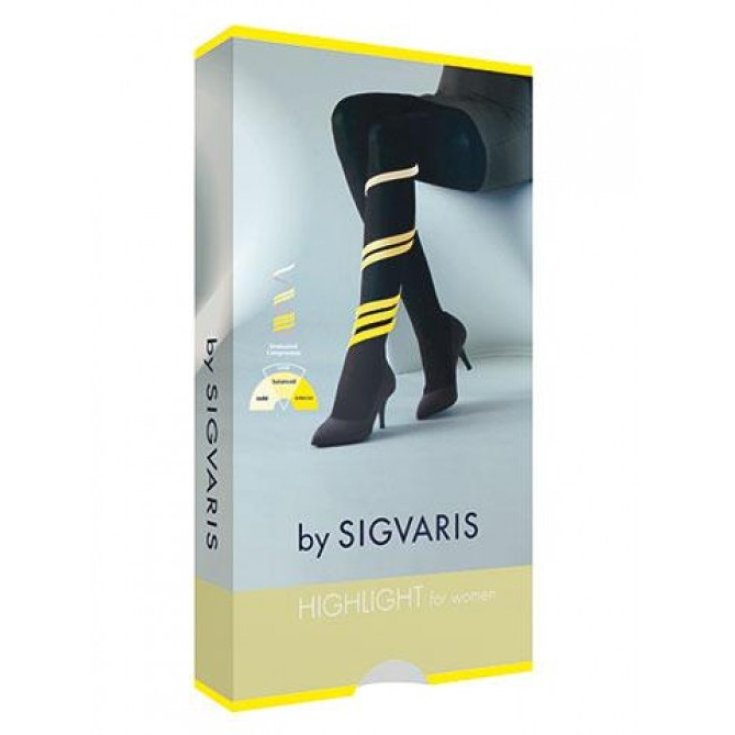 Highlight für Damen bei Kniestrümpfen Geschlossene Zehen Größe S Farbe Schwarz Sigvaris