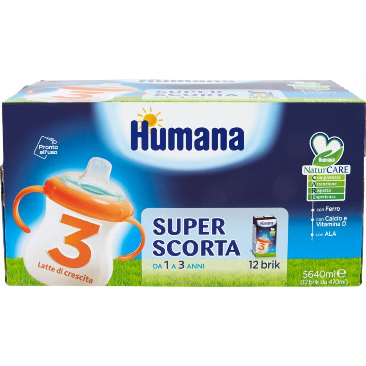 Humana 3 Wachstumsmilch 12 Ziegel von 470ml