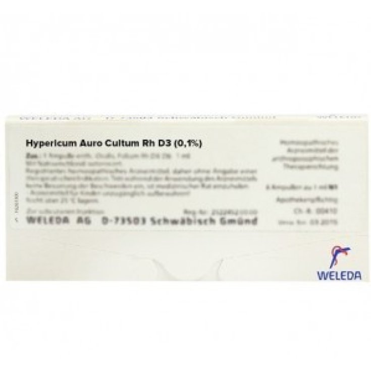 Hypericum Auro C Rh D2 Weleda 8 Fläschchen mit 1ml