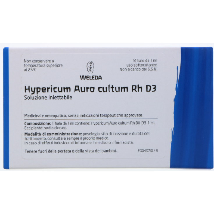 Hypericum Auro Cultum Rh D3 Weleda 8 Fläschchen mit 1ml