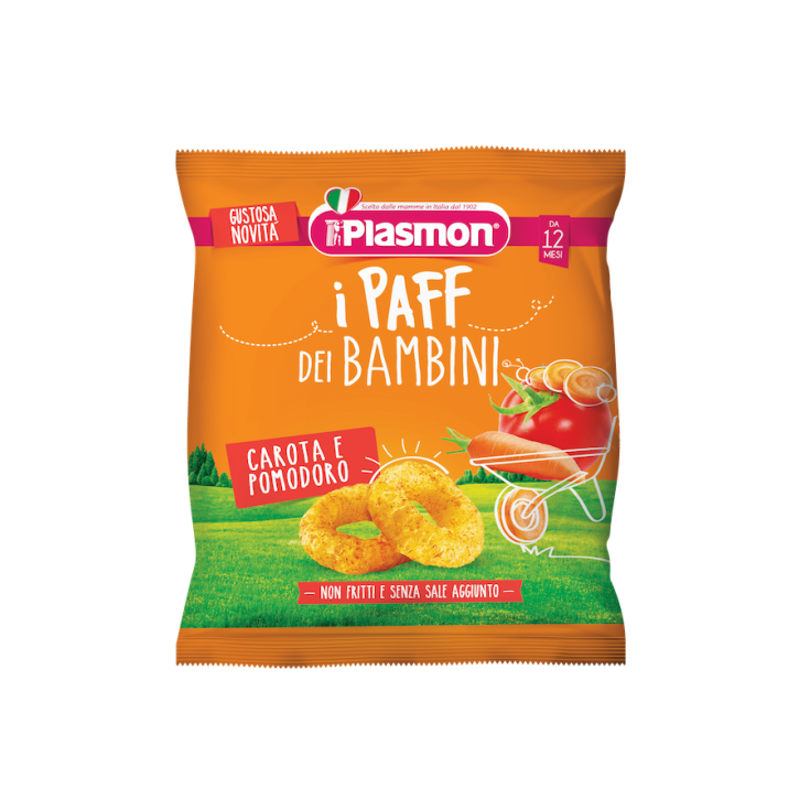 I Paff Dei Bambini Geschmack Karotte und Tomate Plasmon 15g