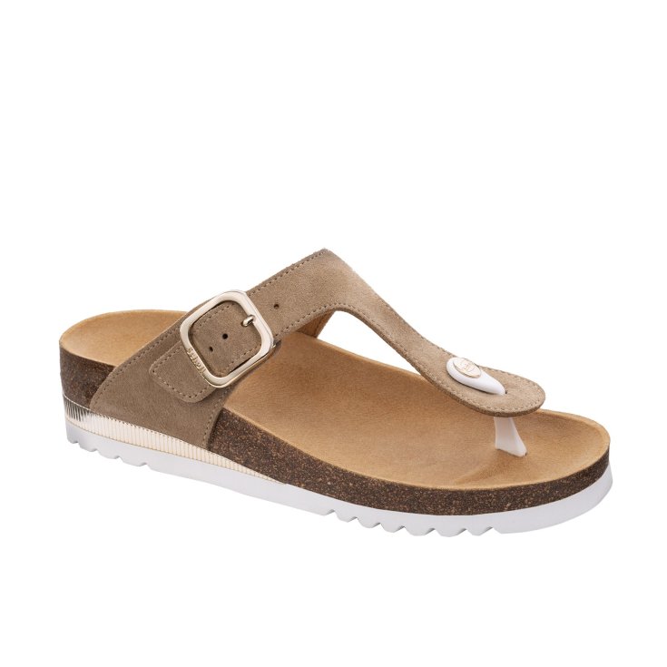 Ilary SS 1 Scholl® Bioprint® Beige Damen Zehentrenner Größe 37