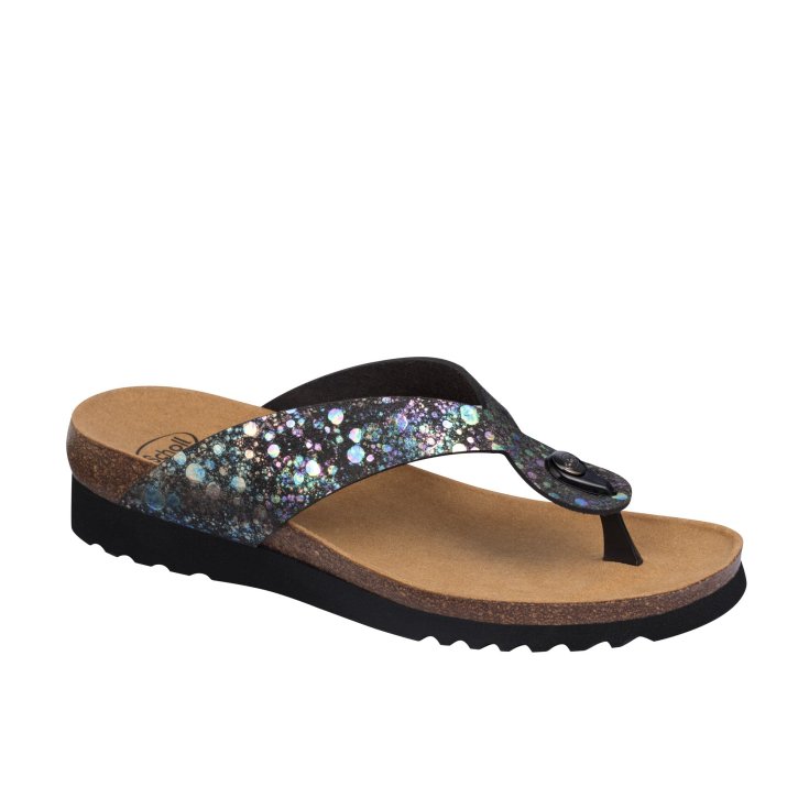 Kenna Scholl® Bioprint® Damen Zehentrenner Schwarz Größe 38