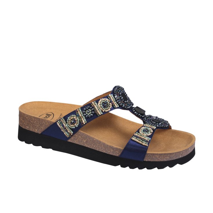 Neu Bogotà Scholl® Sandale Frau Bioprint® Blau Größe 41