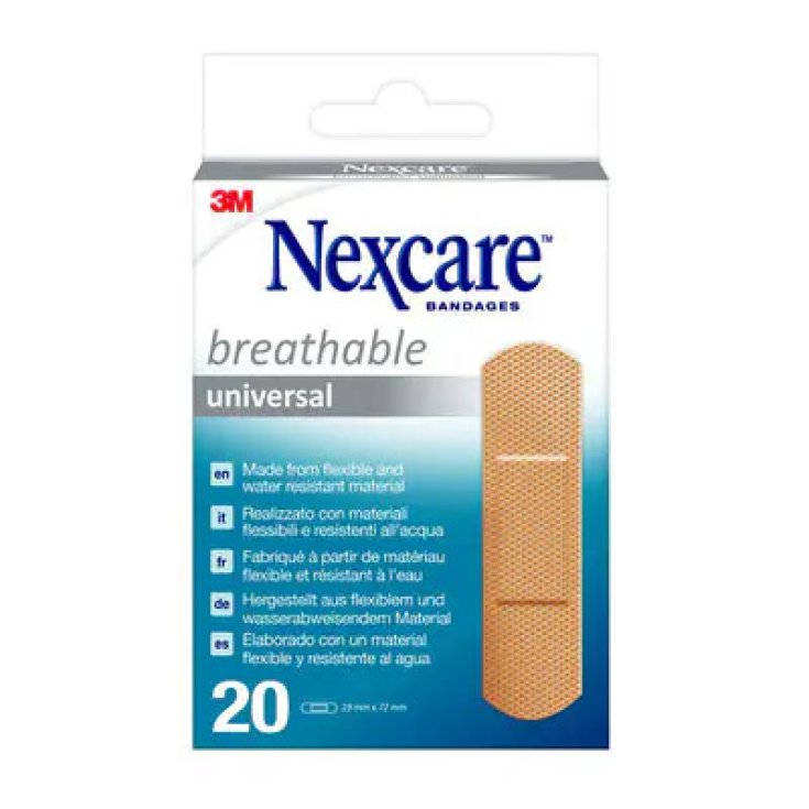 Nexcare ™ Universelle atmungsaktive Patches 19 mm x 72 mm 3M 20 Stück Ref. N0320NS-0