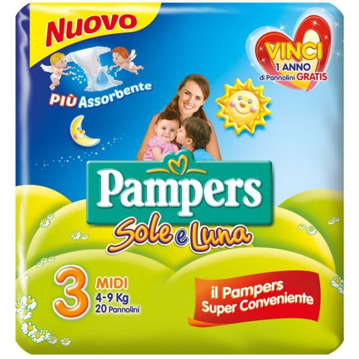 Pampers Sole & Luna Größe 3 MIDI (4-9 kg) 20 Windeln