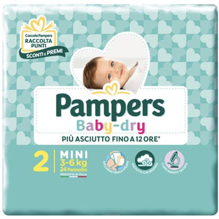 Baby Dry Größe 2 Mini (3-6 kg) Pampers 24 Windeln