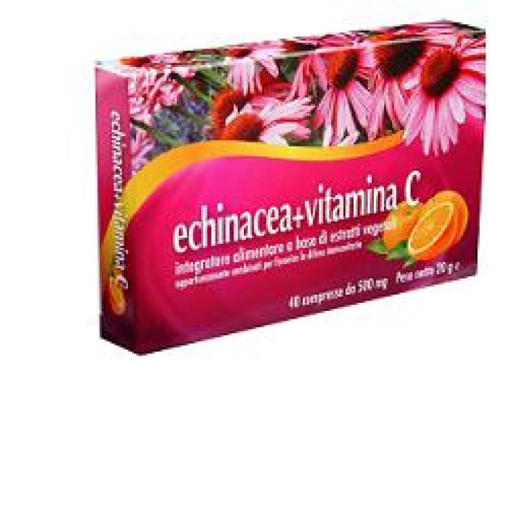 Aurora Srl Echinacea + Vitamin C Nahrungsergänzungsmittel 40 Tabletten