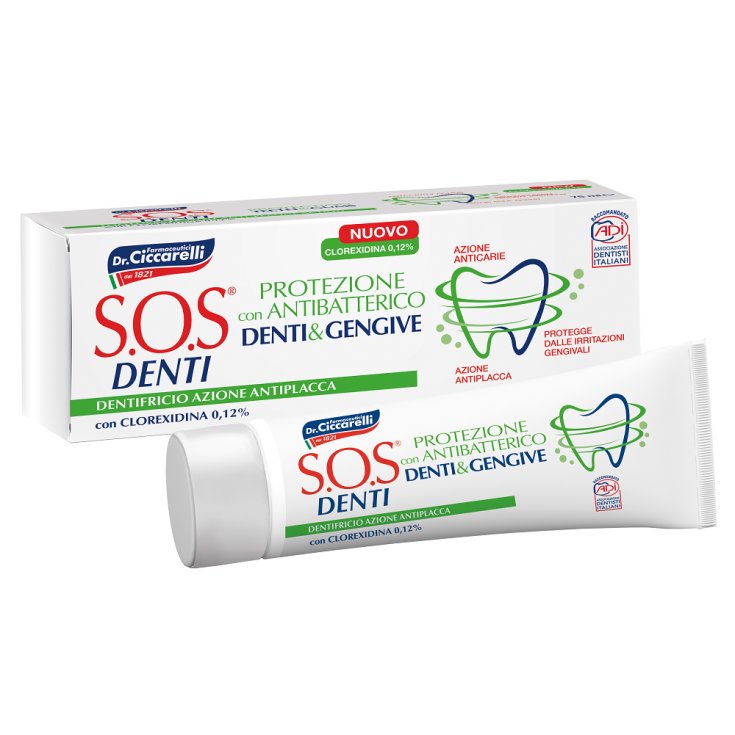 Schutz mit antibakteriellen SOS-Zähnen Dr. Cicarelli Zahnpasta 75ml