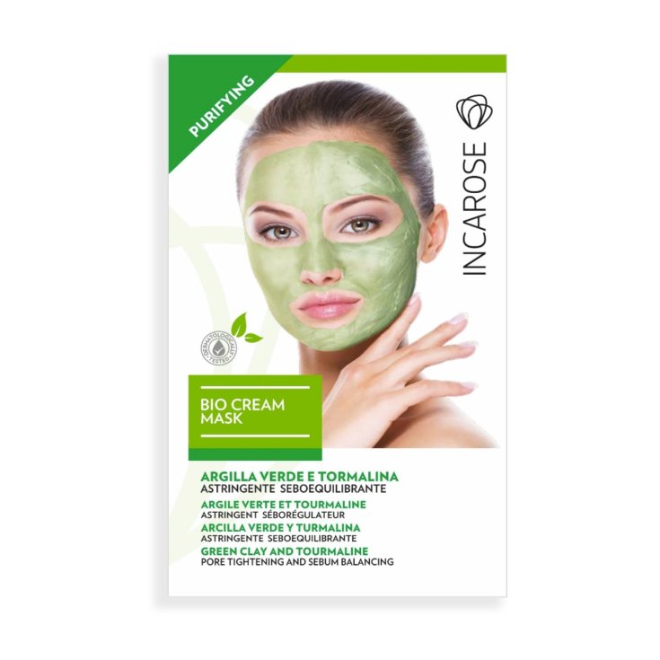 IncaRose Bio Cream Mask Purifying Sebum Balancing Purifying Mask Grüne Tonerde und Turmalin 15 ml