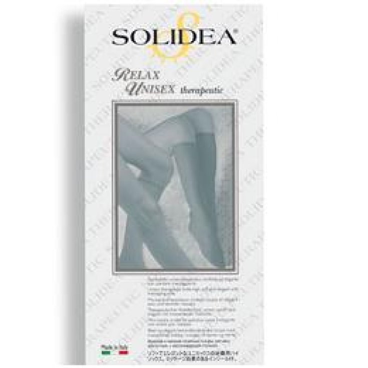 Relax Unisex Therapeutische Kniestrümpfe Solidea® Open Toe Klasse 1 Schwarz Größe XXL 1 Paar